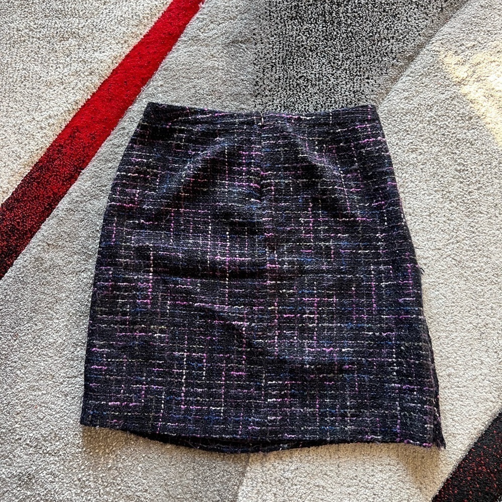Marella Tweed Faux Wrap Pencil Skirt